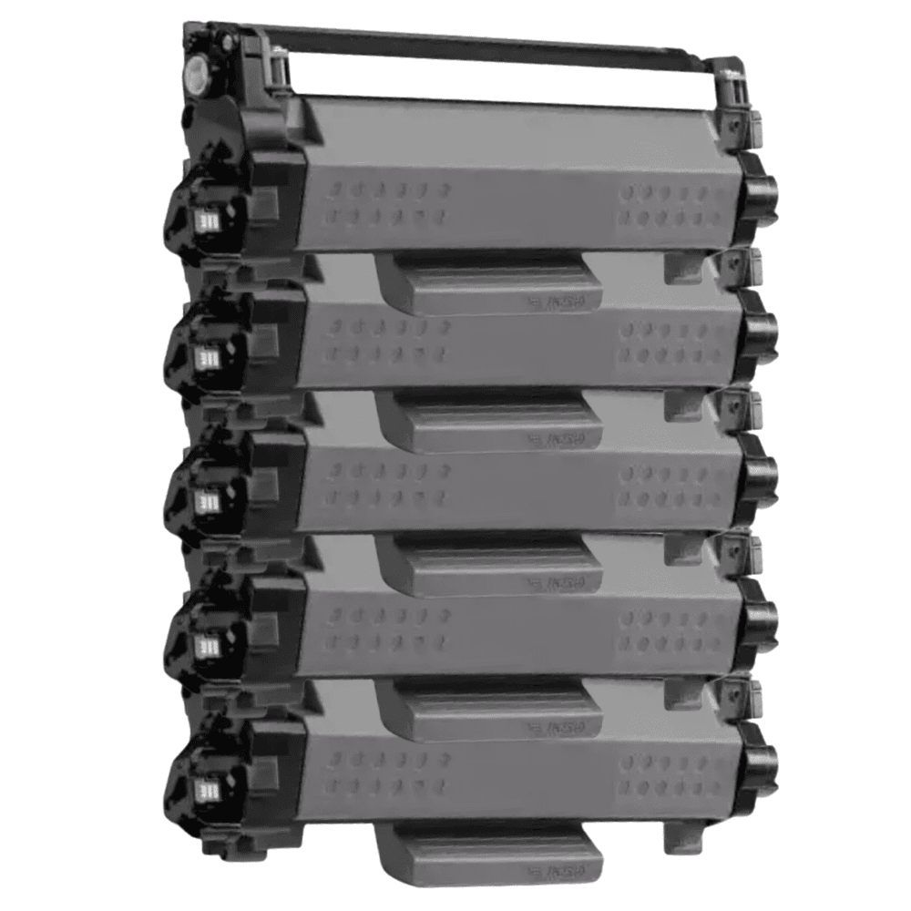 Pakke sæt Brother TN2510XL sort toner 15.000 sider – 5 Sorte – alternativ – TN2510