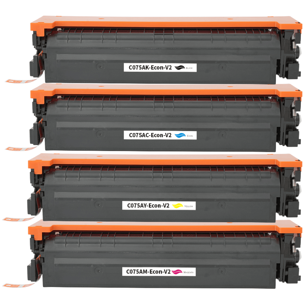 Pakke sæt Canon CRG 075 toner - 4 farver BK-C-M-Y - Kompatibel – 5.300 sider