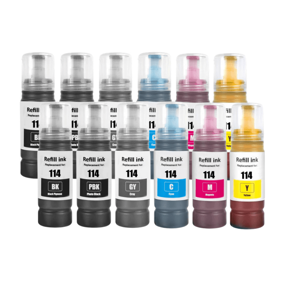 Pakke sæt Epson 114 – 2x6 farver BK-C-M-Y-GY-PBK – alternativ – 840 ml