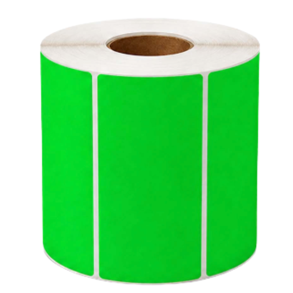 Zebra grønne etiketter 100x50 mm, 1000 etiketter per rull