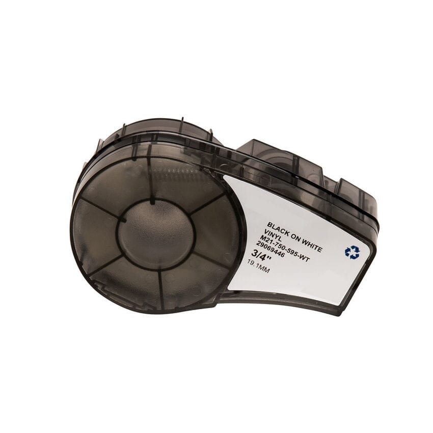 Brady B-595 Tape sort tekst på hvid – 19,05mm x 6,4m – Kompatible